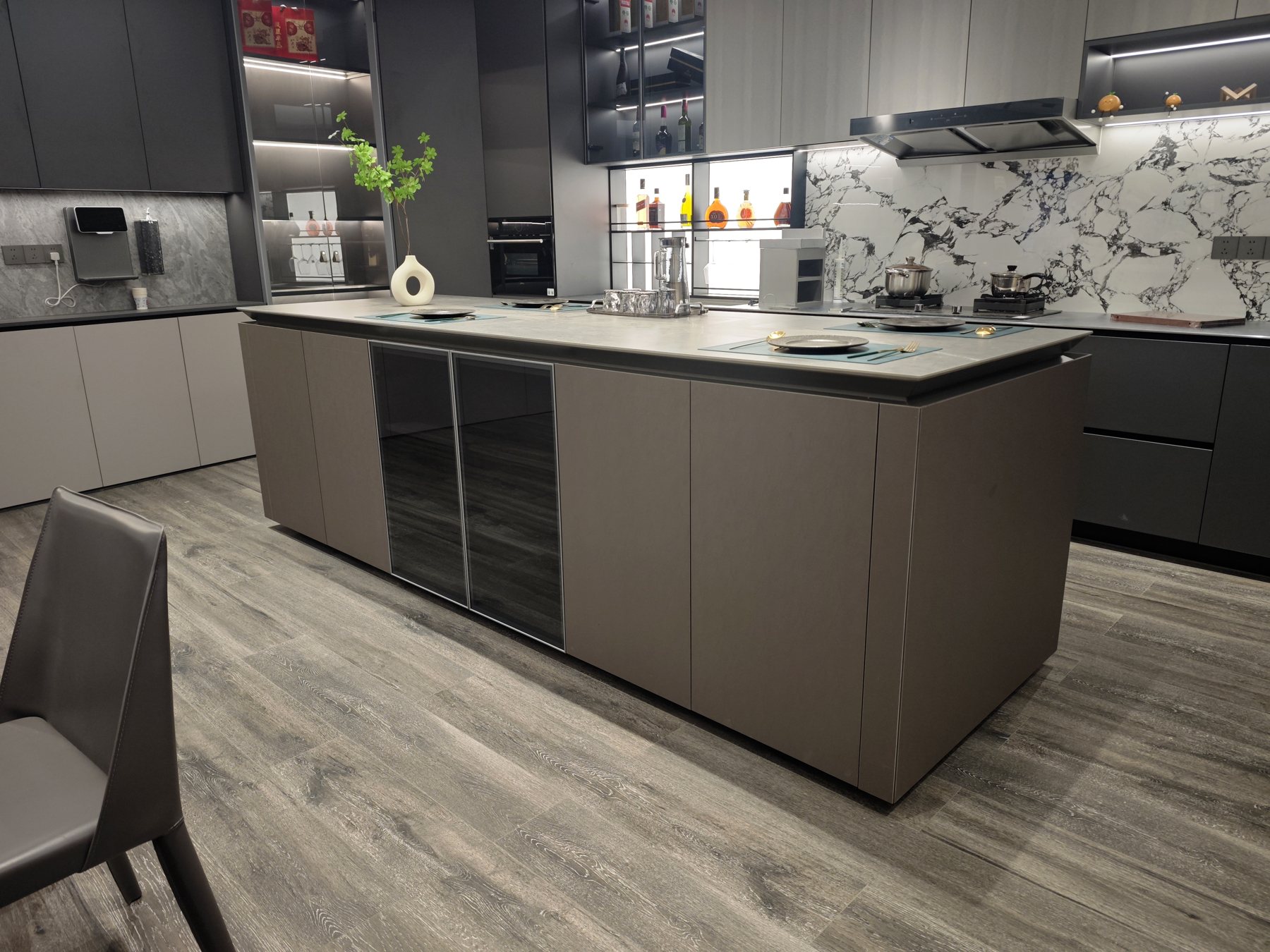Kitchen and island cabinetry